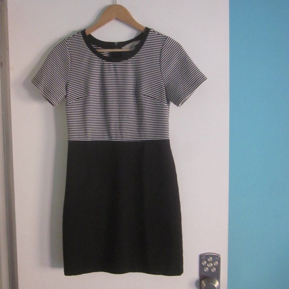 Loft Work Career Office Dress Womens Size 2P Color Block Striped  32 - 28- 36